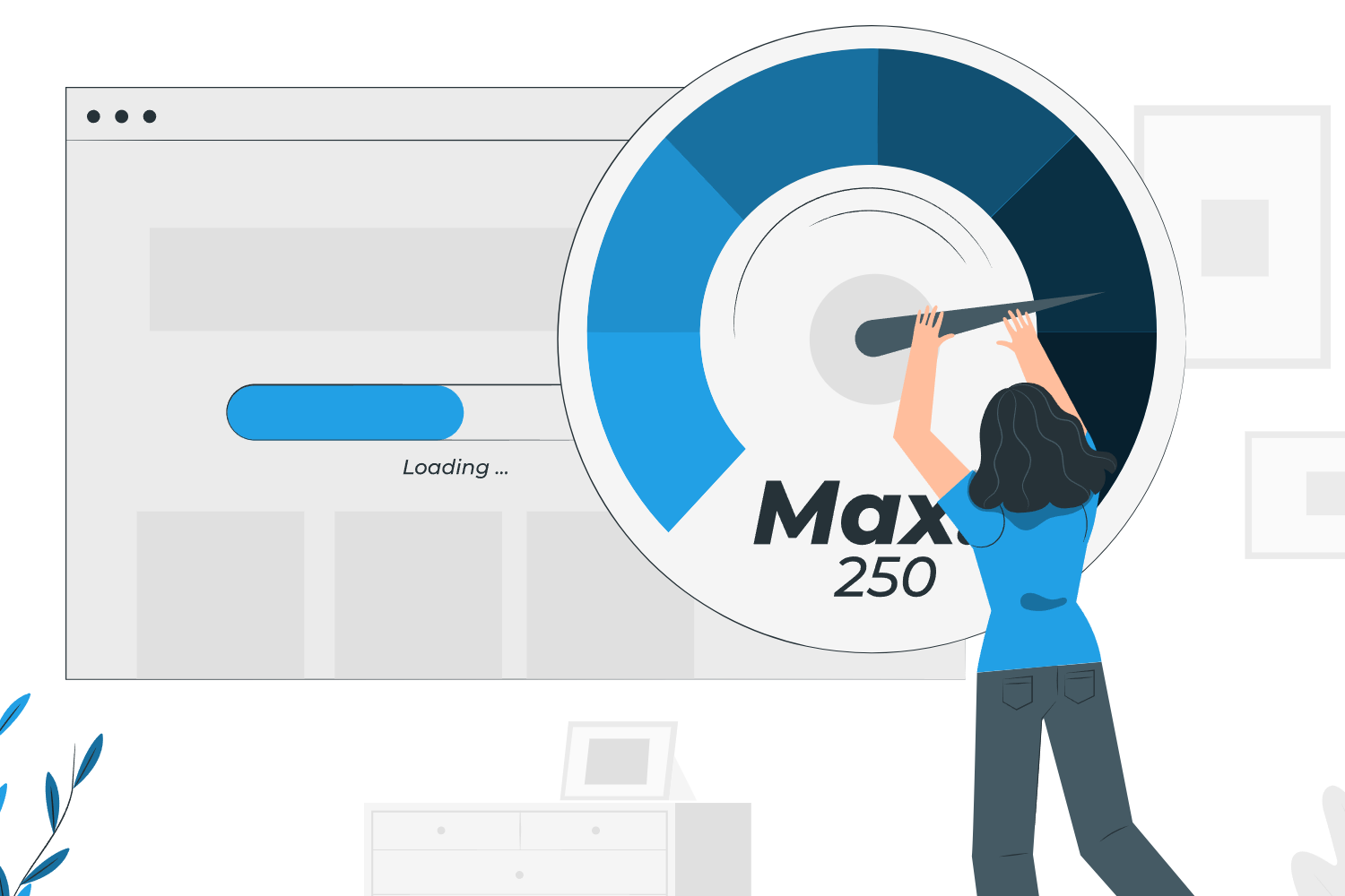 Gambar ilustrasi optimasi kecepatan website WordPress